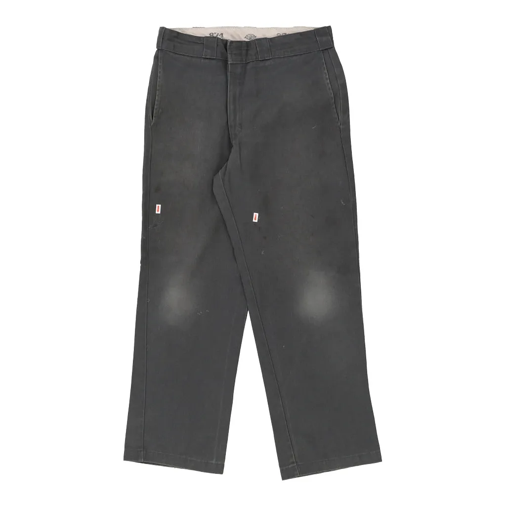 Dickies Trousers - 32W 29L Grey Cotton Blend