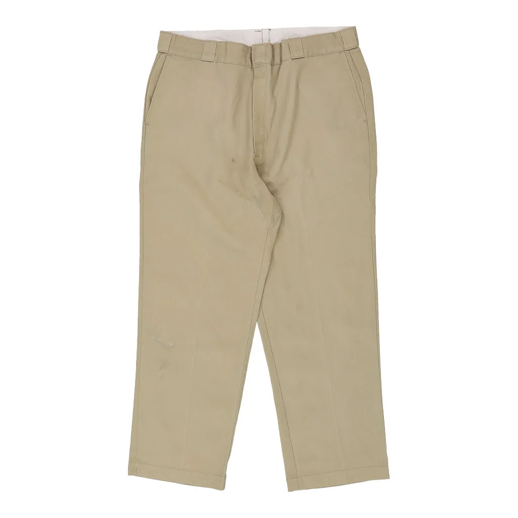 Dickies Trousers - 36W 30L Beige Cotton Blend