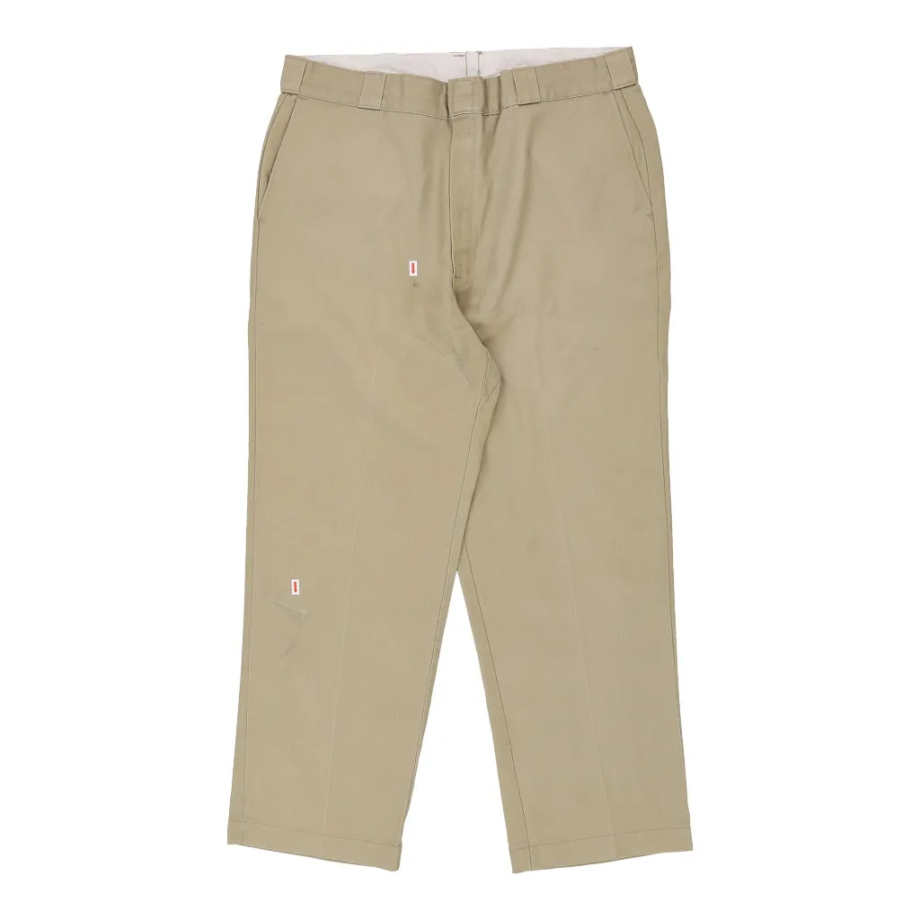 Dickies Trousers - 36W 30L Beige Cotton Blend