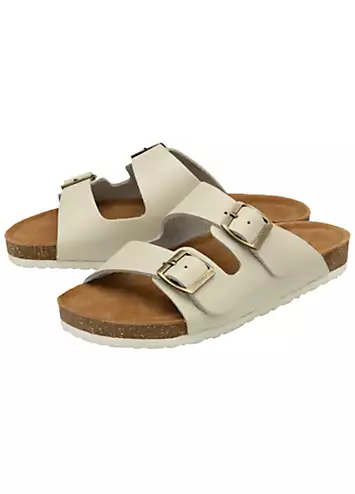 Dunlop Devi Double Strap White Footbed Sandals | Grattan