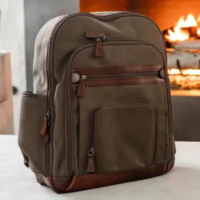 Edward Backpack in Brown Brushed Microfiber by Baekgaard