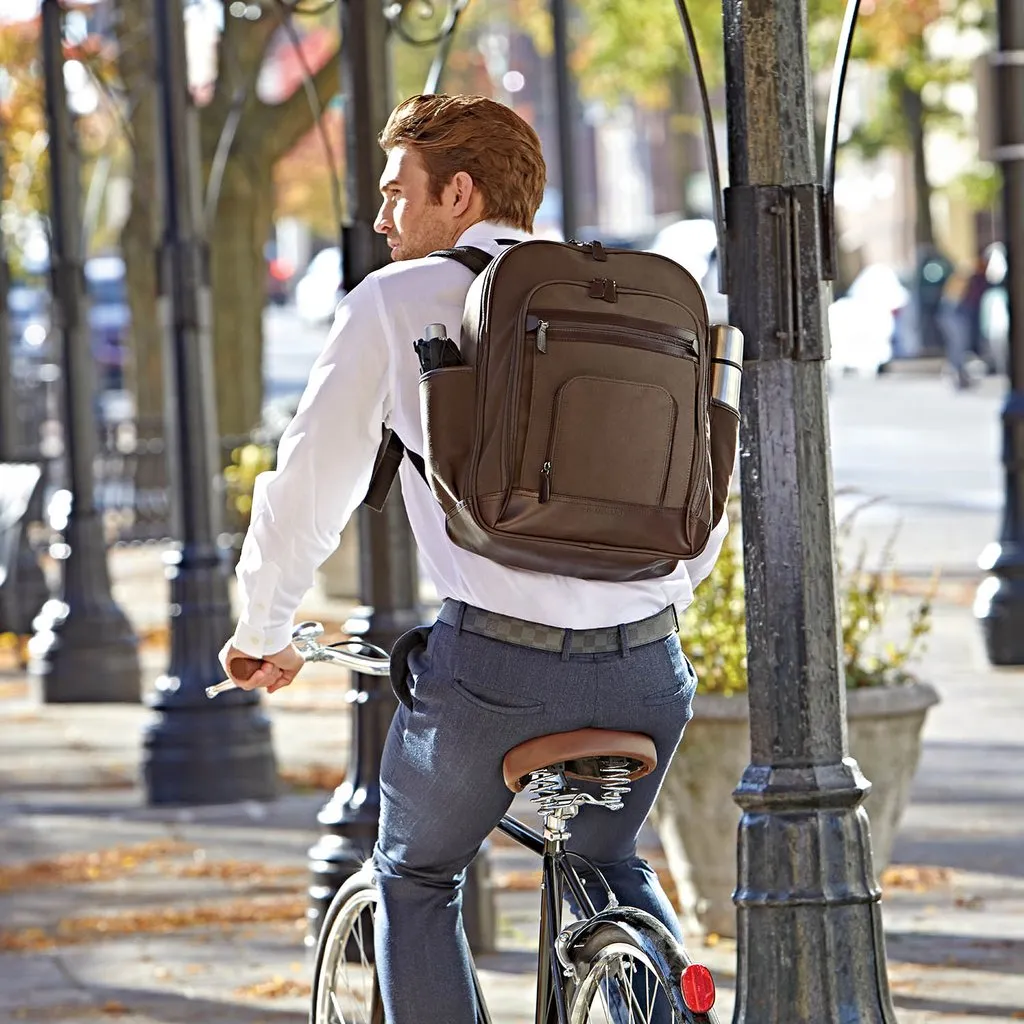 Edward Backpack in Brown Brushed Microfiber by Baekgaard