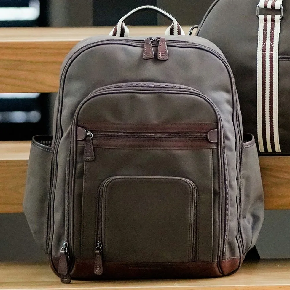 Edward Backpack in Brown Brushed Microfiber by Baekgaard