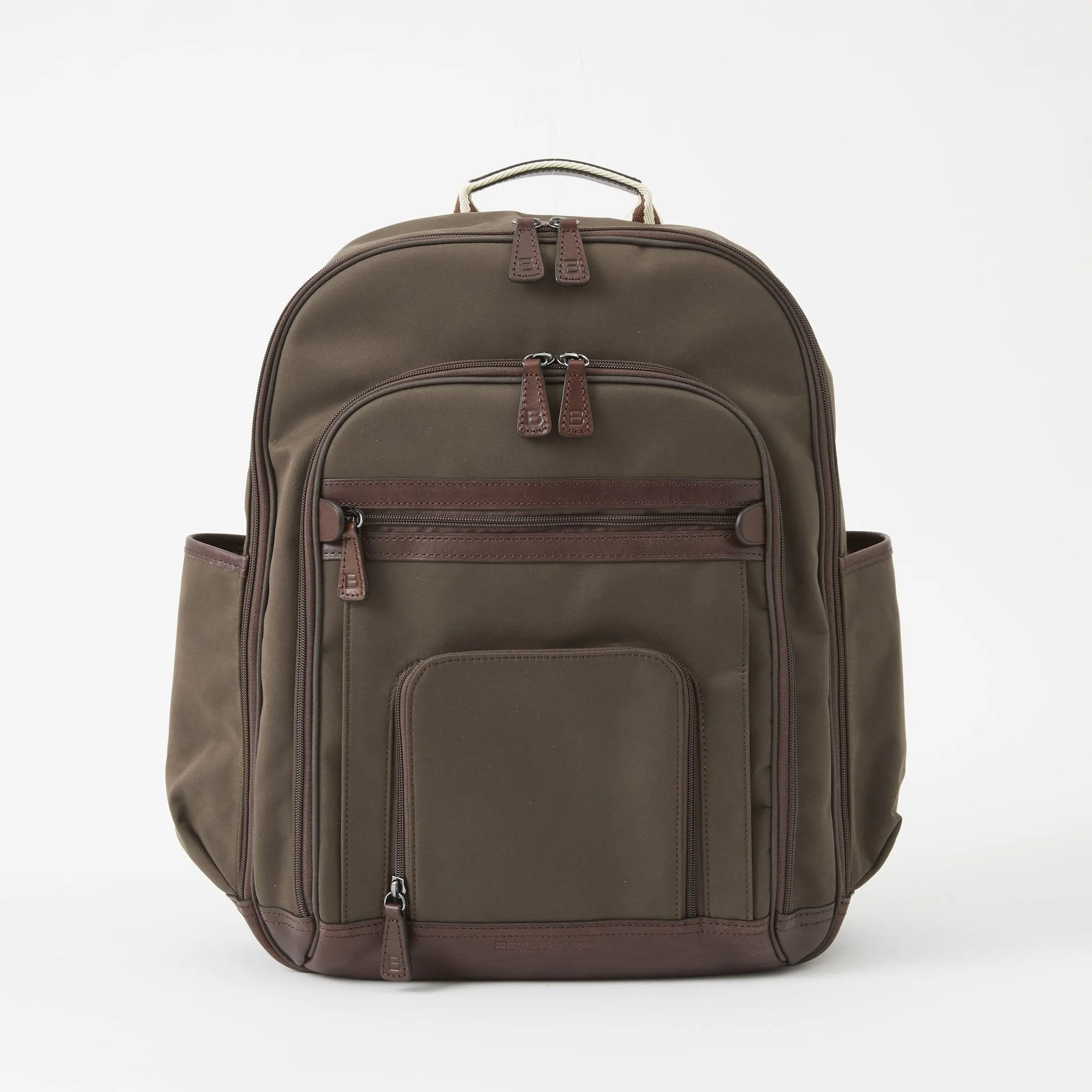 Edward Backpack in Brown Brushed Microfiber by Baekgaard