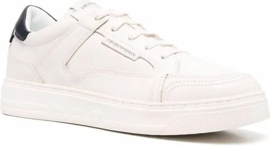 Emporio Armani low-top leather sneakers White