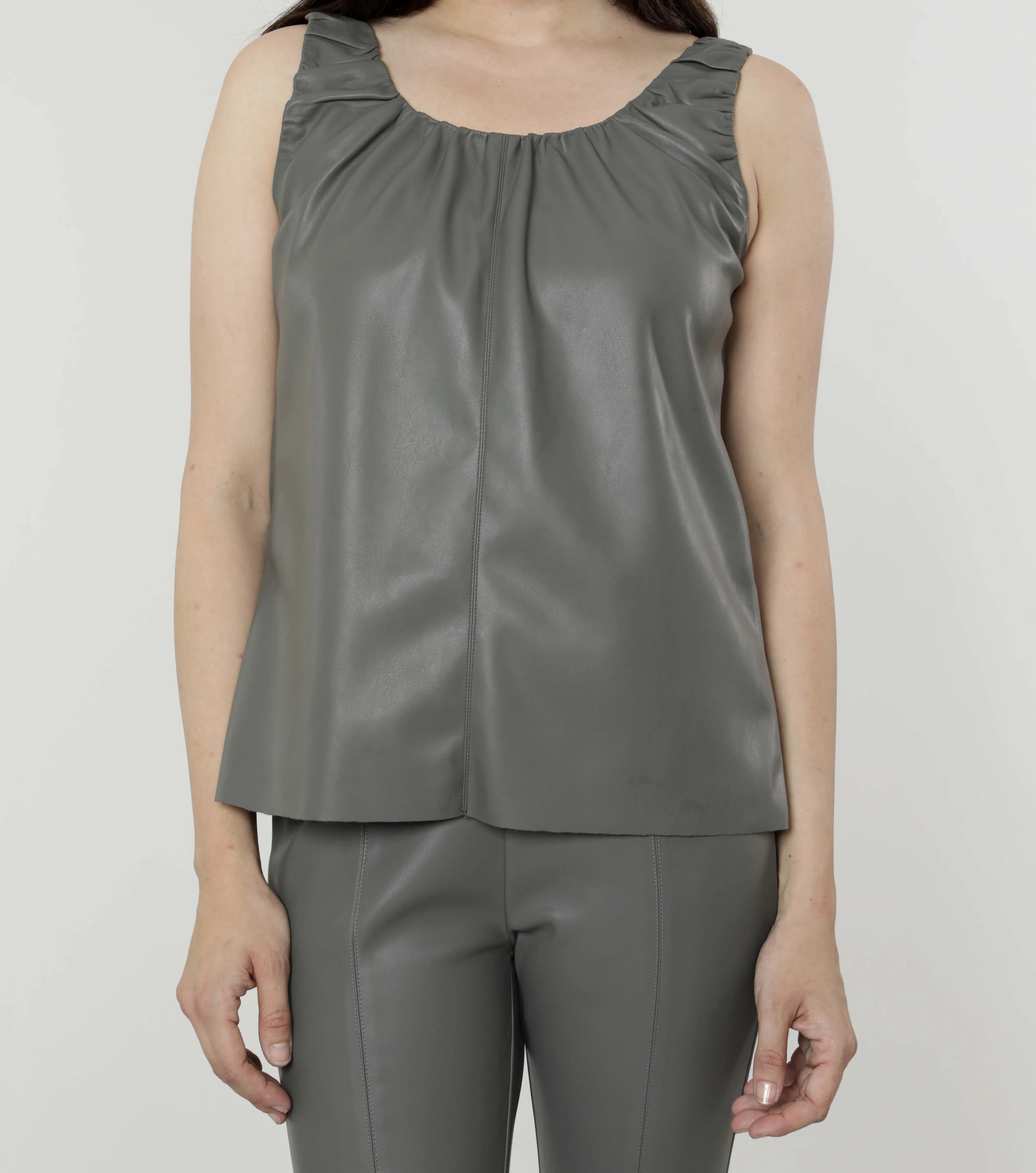 Faux Leather Tank Top