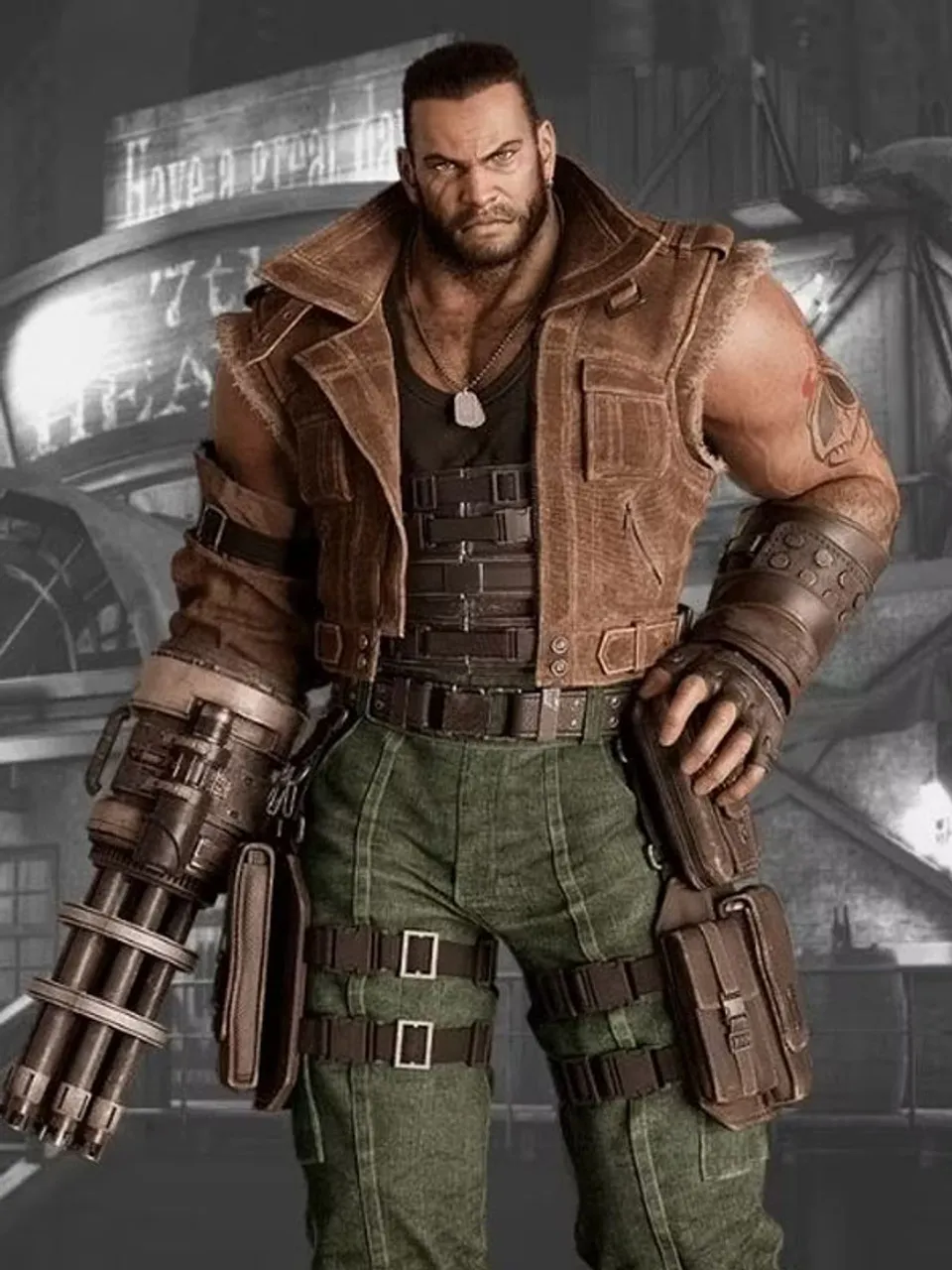 Final Fantasy VII Rebirth 2024 Barret Wallace Brown Vest