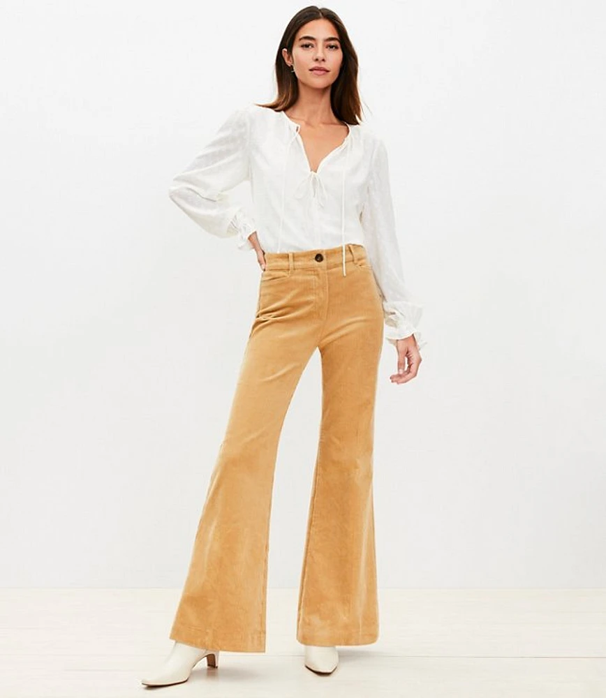 Flare Trousers in Corduroy