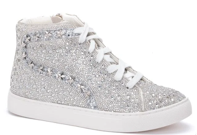 Flashy Clear Rhinestone Sneakers