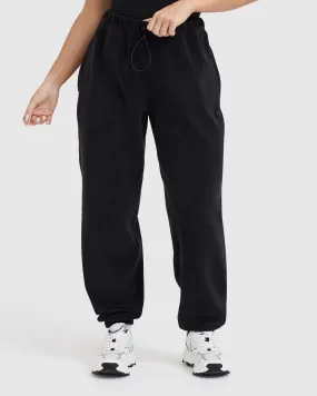 Fleece Oversized Jogger | Black