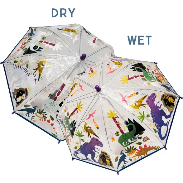 Floss & Rock Dino Transparent Colour Changing Umbrella