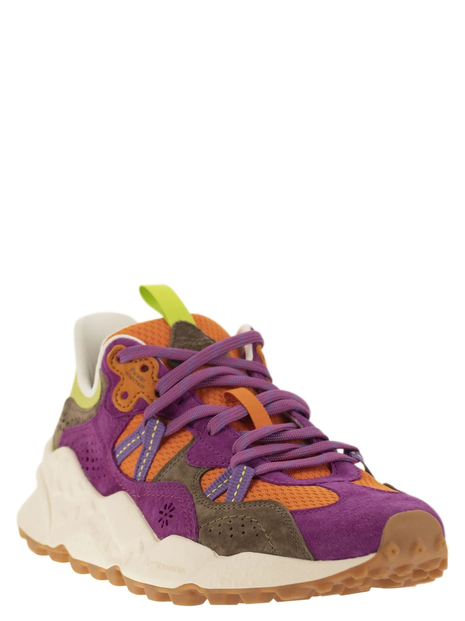 Flower Mountain    Flower Mountain Tiger Sneakers In Suede And Technical Fabric