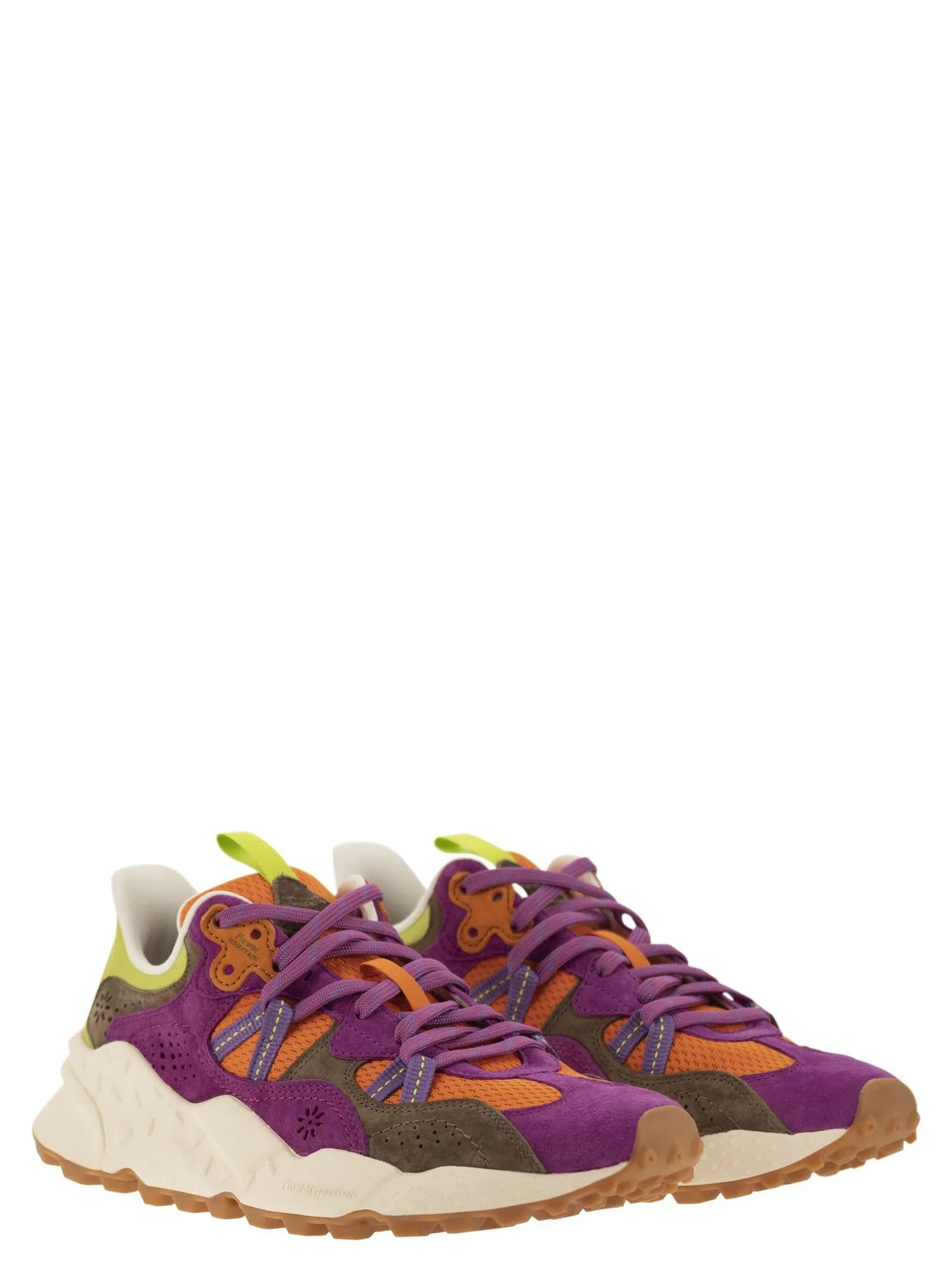 Flower Mountain    Flower Mountain Tiger Sneakers In Suede And Technical Fabric