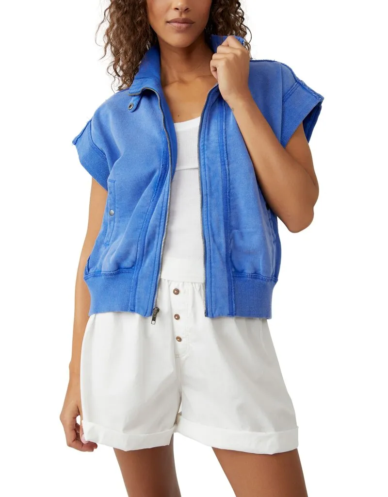 Free People Tolly Vest - Cobalt Blue