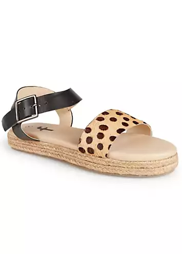 Freestyle Evie Ankle Strap Animal Flatform Sandals | Grattan