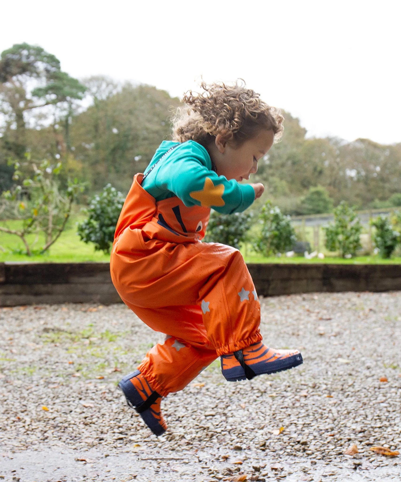 Frugi Character Puddle Buster Trousers - Salamander/Tiger