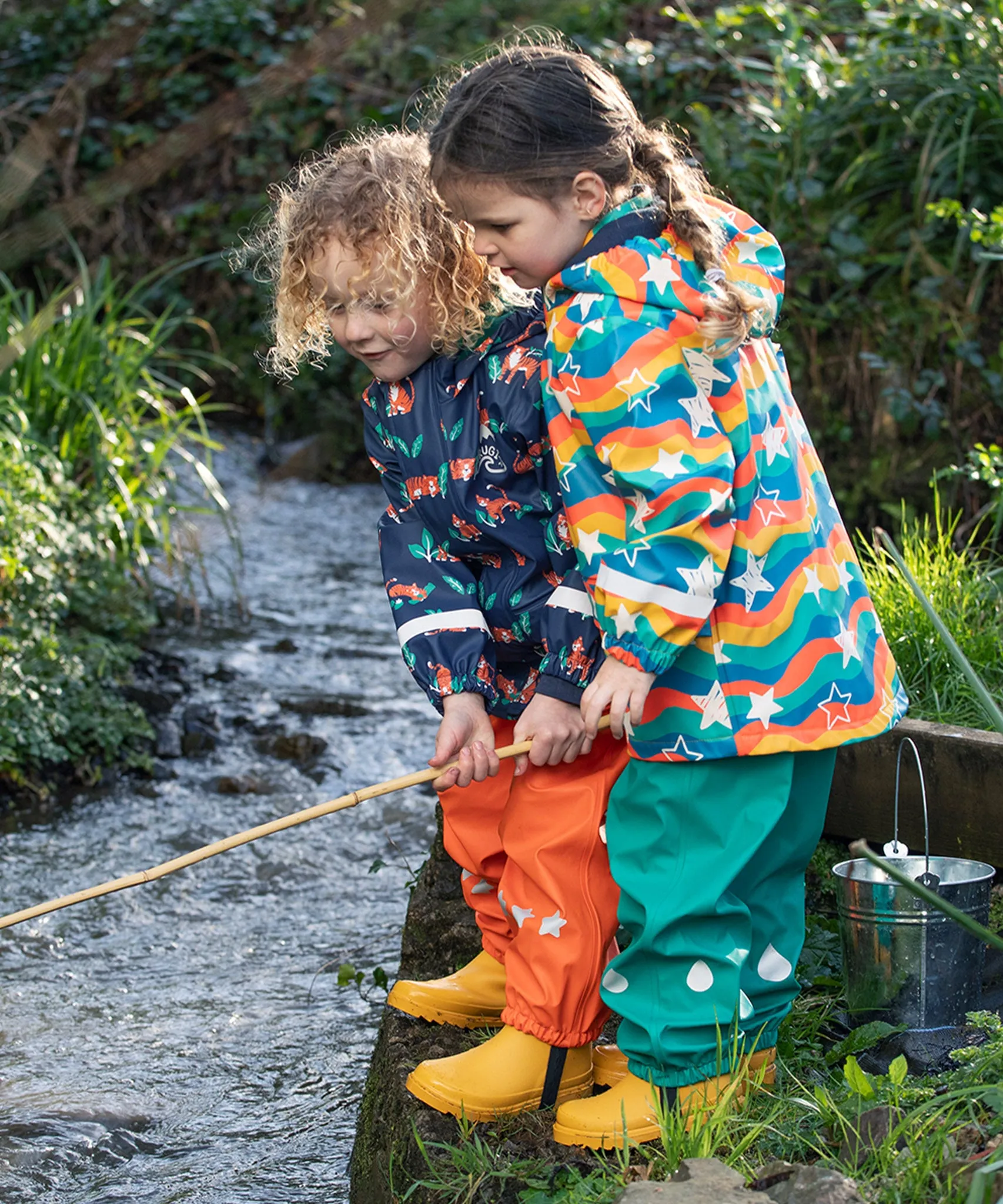 Frugi Character Puddle Buster Trousers - Salamander/Tiger