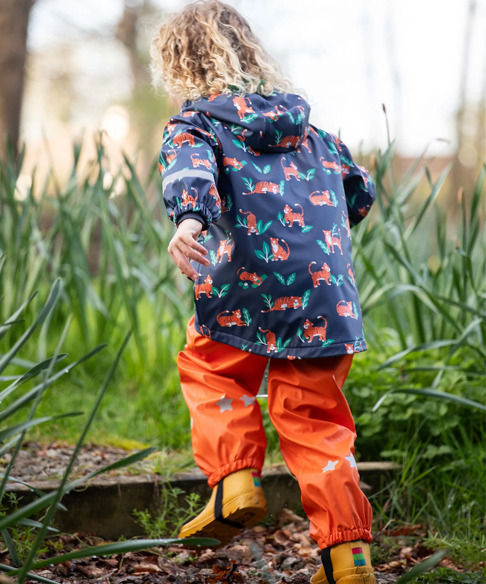 Frugi Character Puddle Buster Trousers - Salamander/Tiger