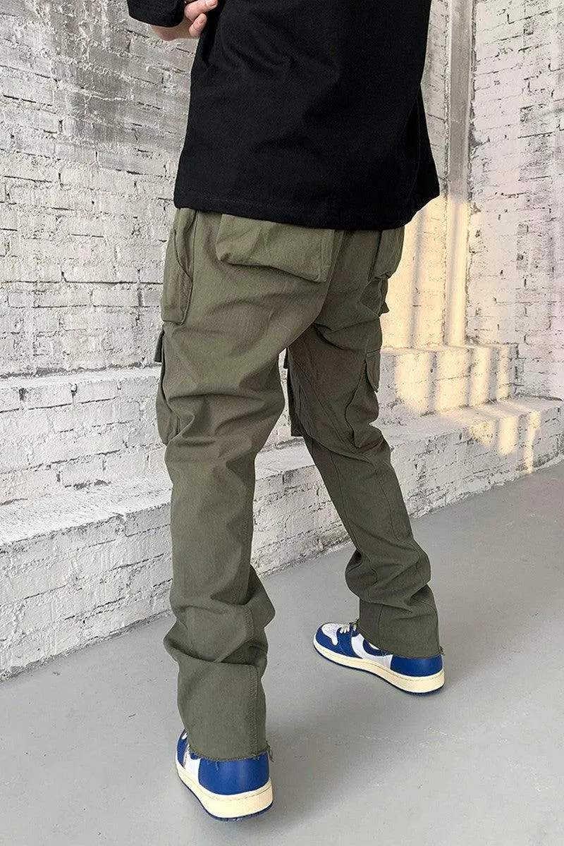 Functional Multi Pocket Straight Trousers