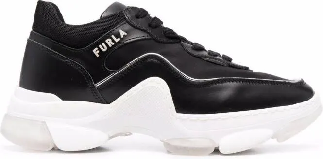 Furla logo-print chunky sneakers Black