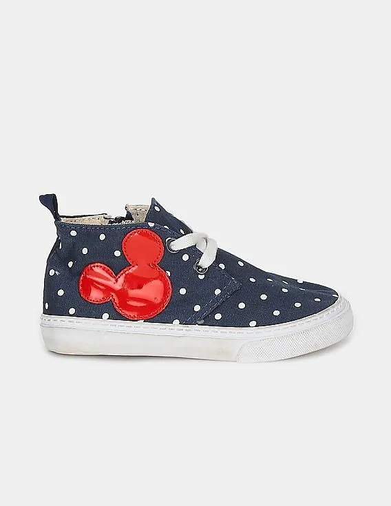 GAP Boys Blue Disney Mickey Mouse And Dots Sneakers