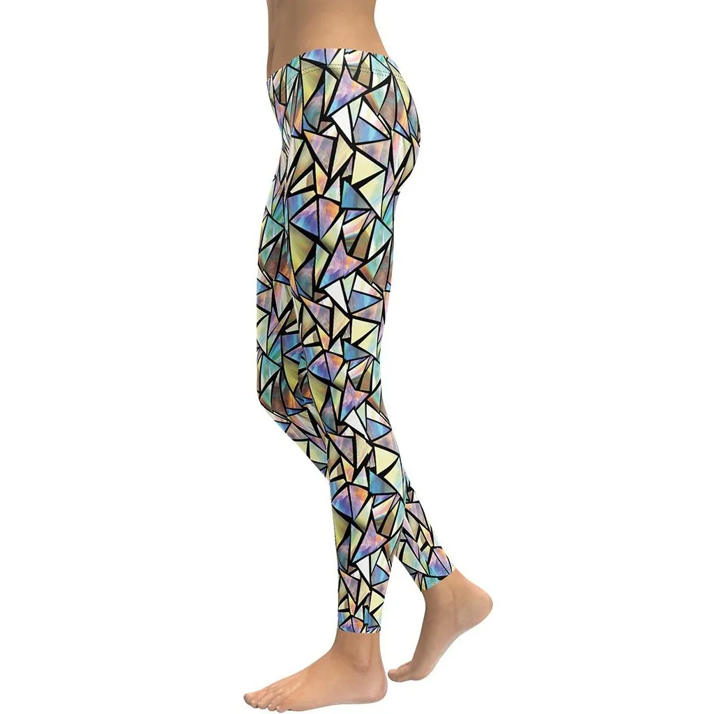 Geometric Mirror Glass Leggings