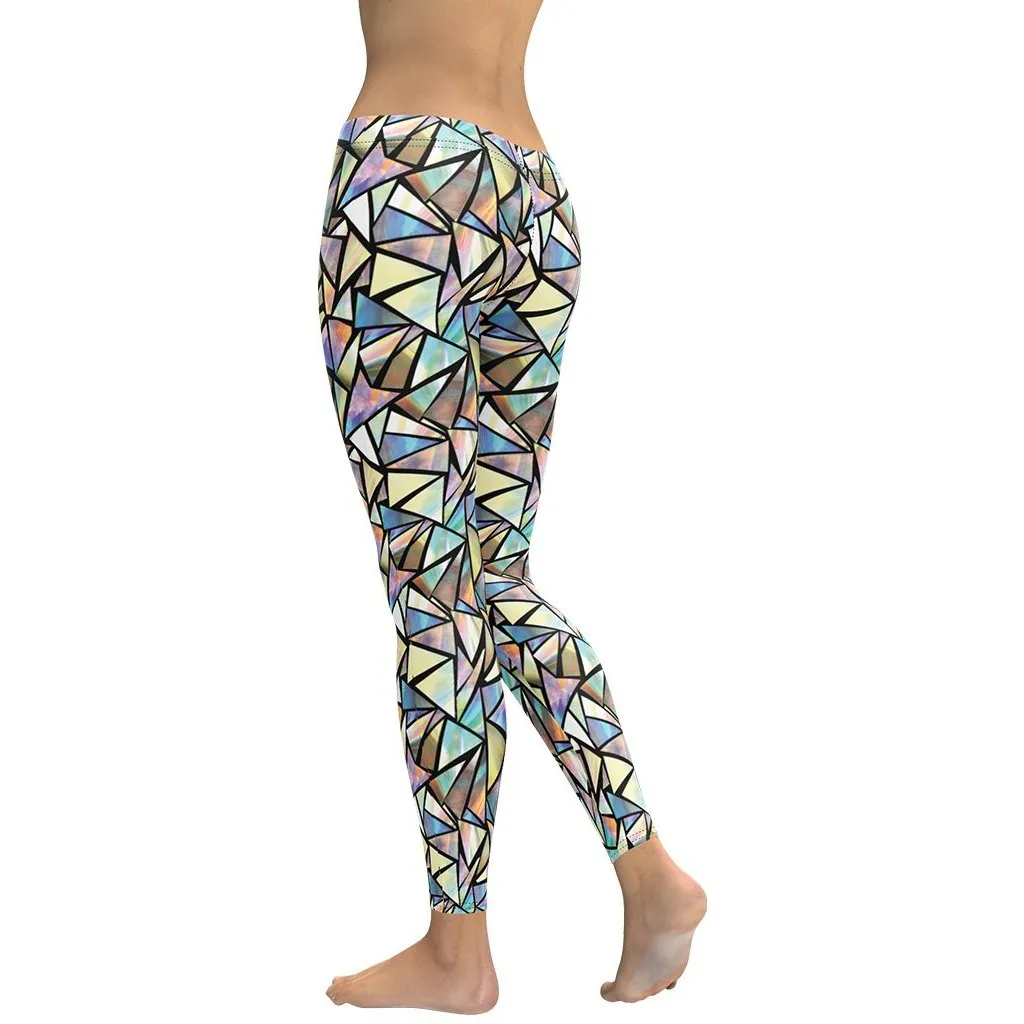 Geometric Mirror Glass Leggings