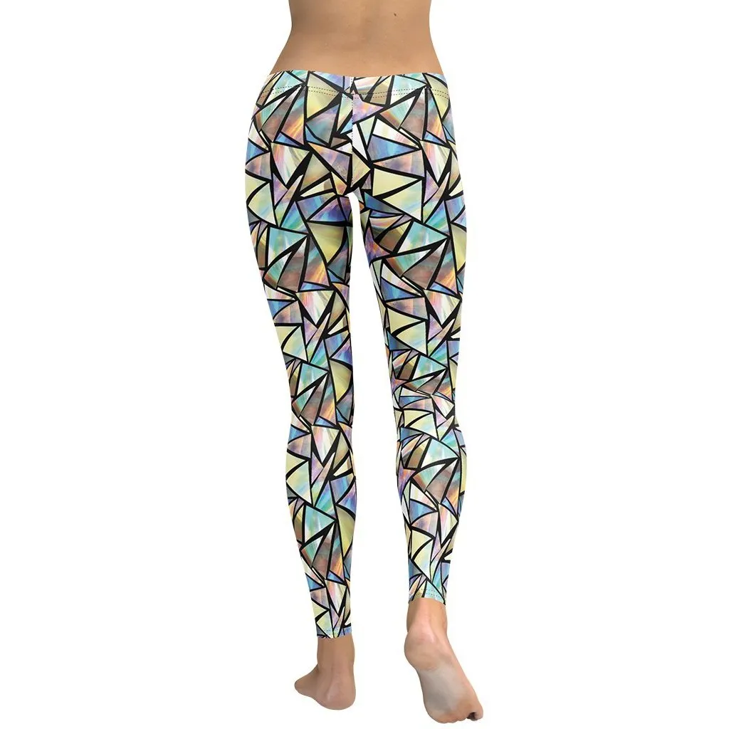 Geometric Mirror Glass Leggings