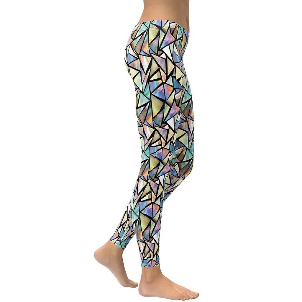 Geometric Mirror Glass Leggings