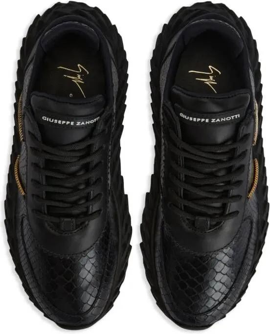 Giuseppe Zanotti Urchin leather sneakers Black