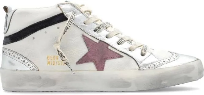 Golden Goose Mid Star leather sneakers White