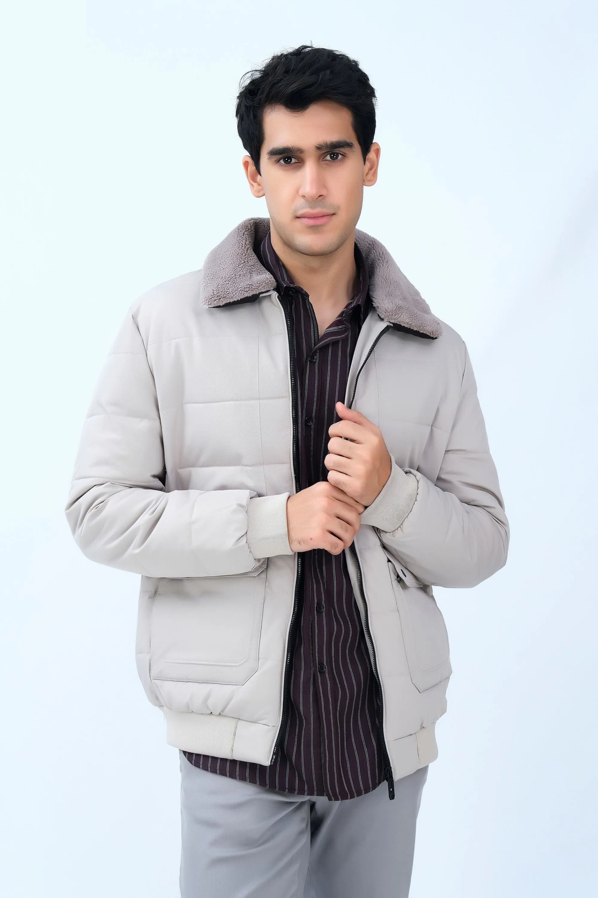 Grey Parachute Jacket