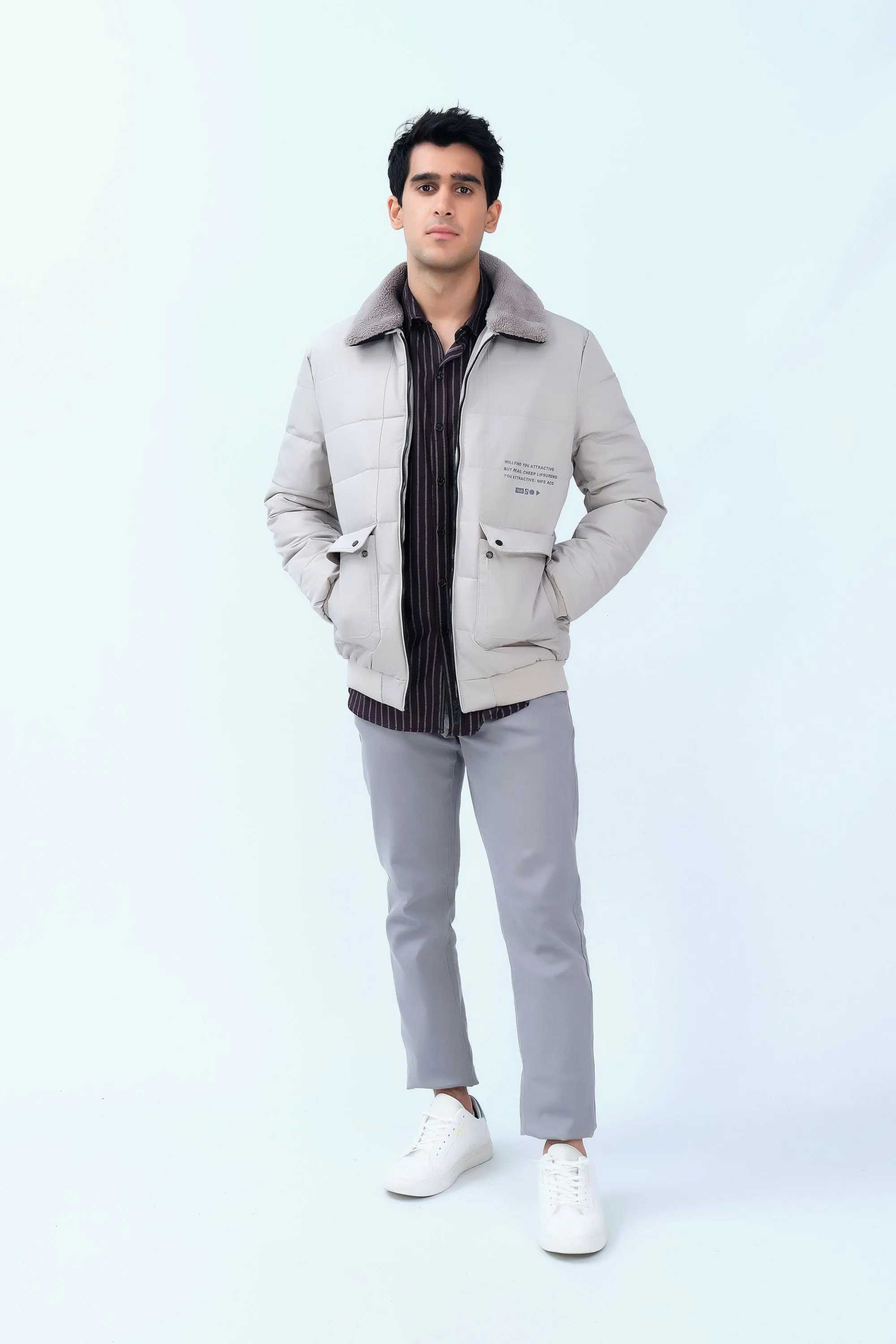 Grey Parachute Jacket