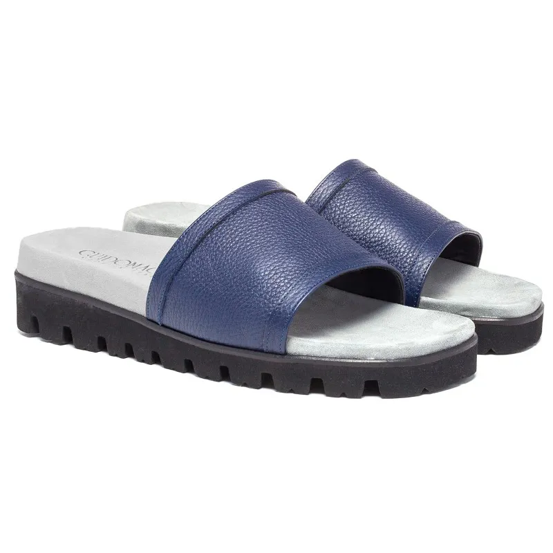 Guido Maggi Key Islands Full Grain Sandals Blue Textured