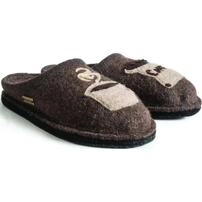 Haflinger Unisex Coffee Slipper