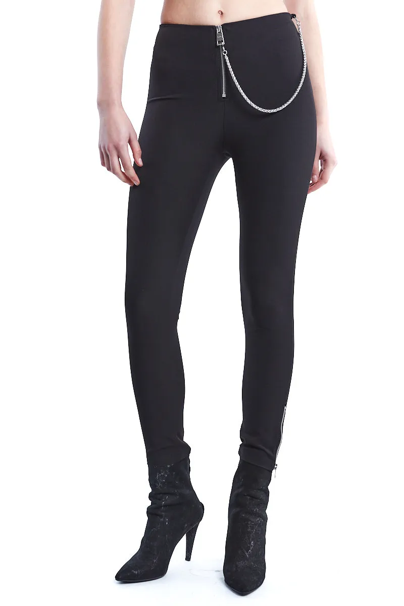 HIGH WAIST STRETCH SKINNY TROUSERS