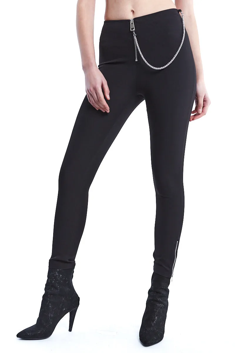 HIGH WAIST STRETCH SKINNY TROUSERS