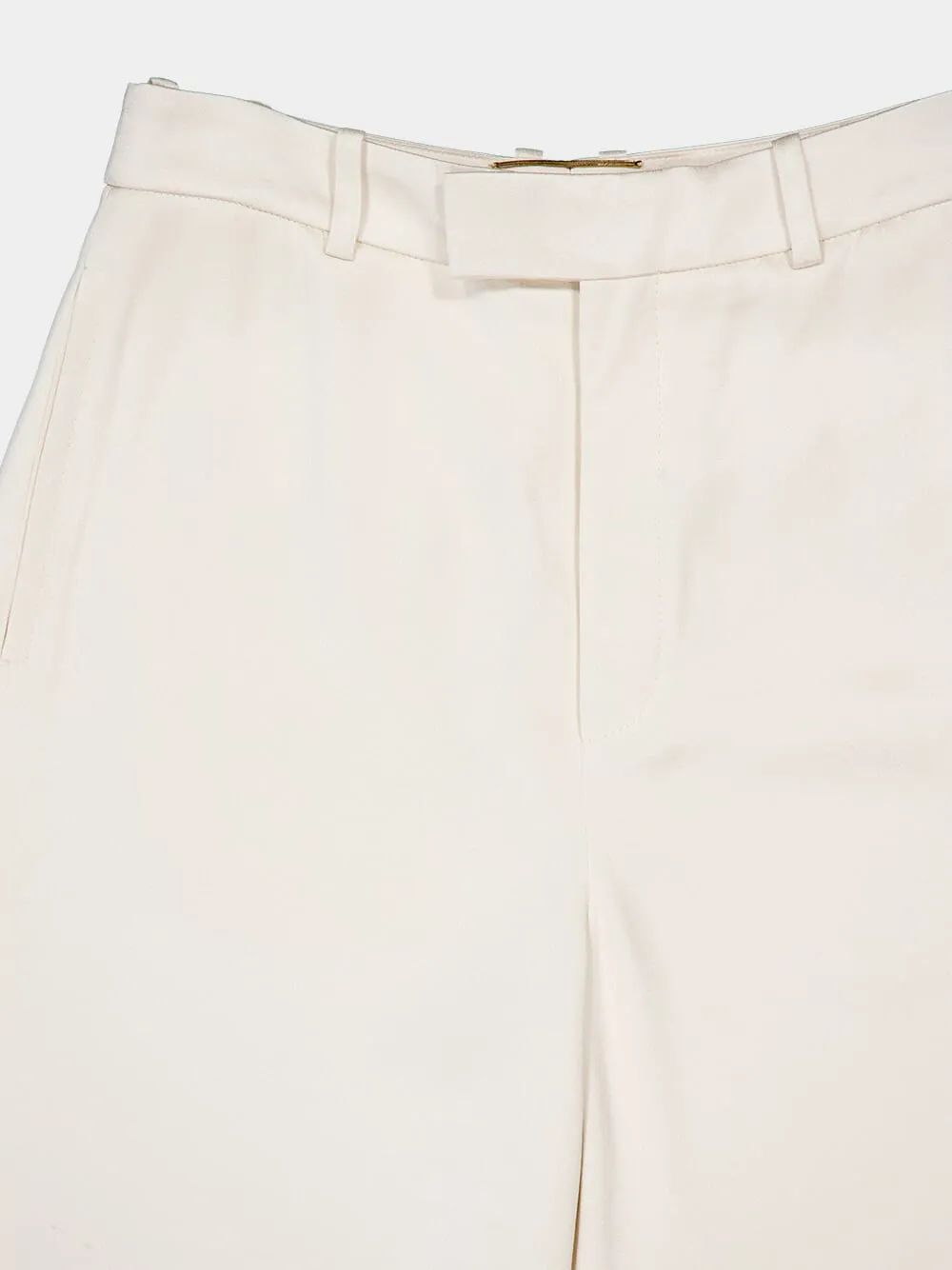 High-Waisted Satin Trousers