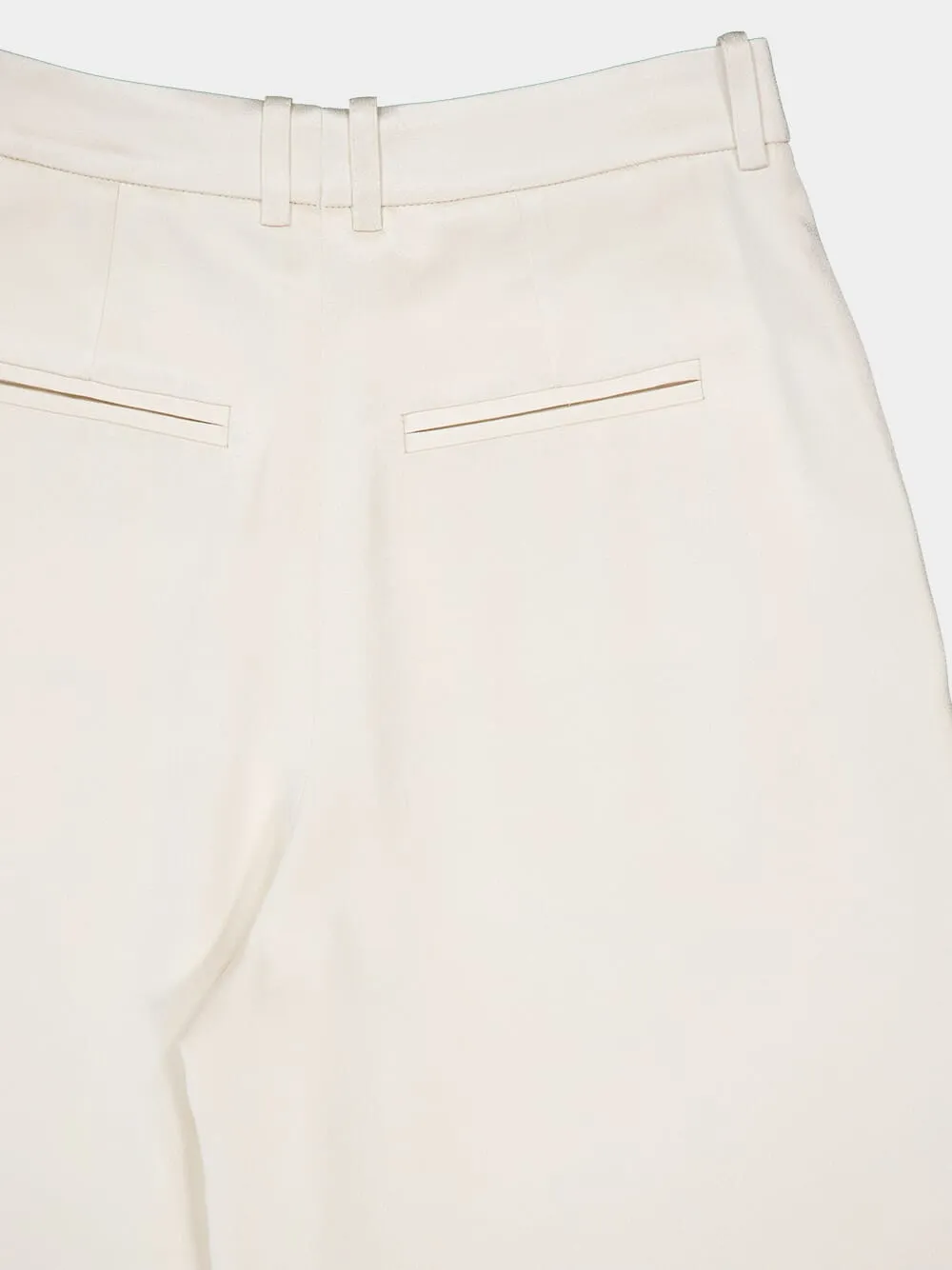 High-Waisted Satin Trousers