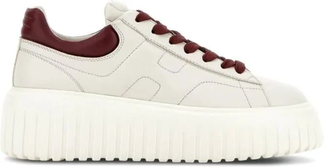 Hogan H-Stripes leather sneakers White