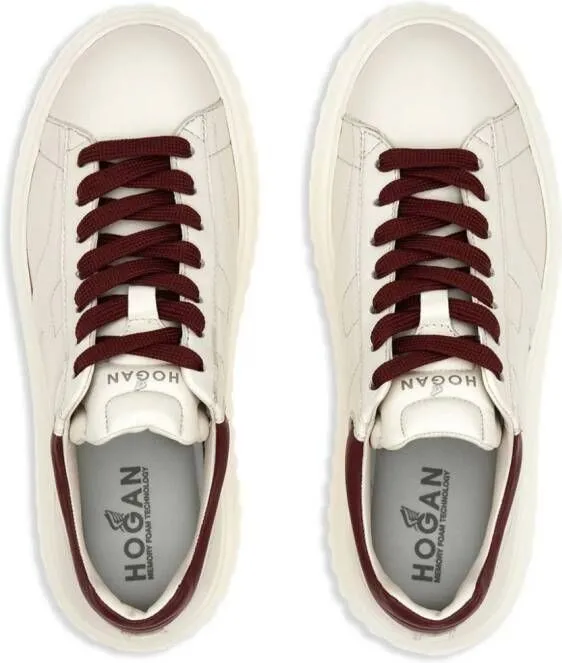 Hogan H-Stripes leather sneakers White