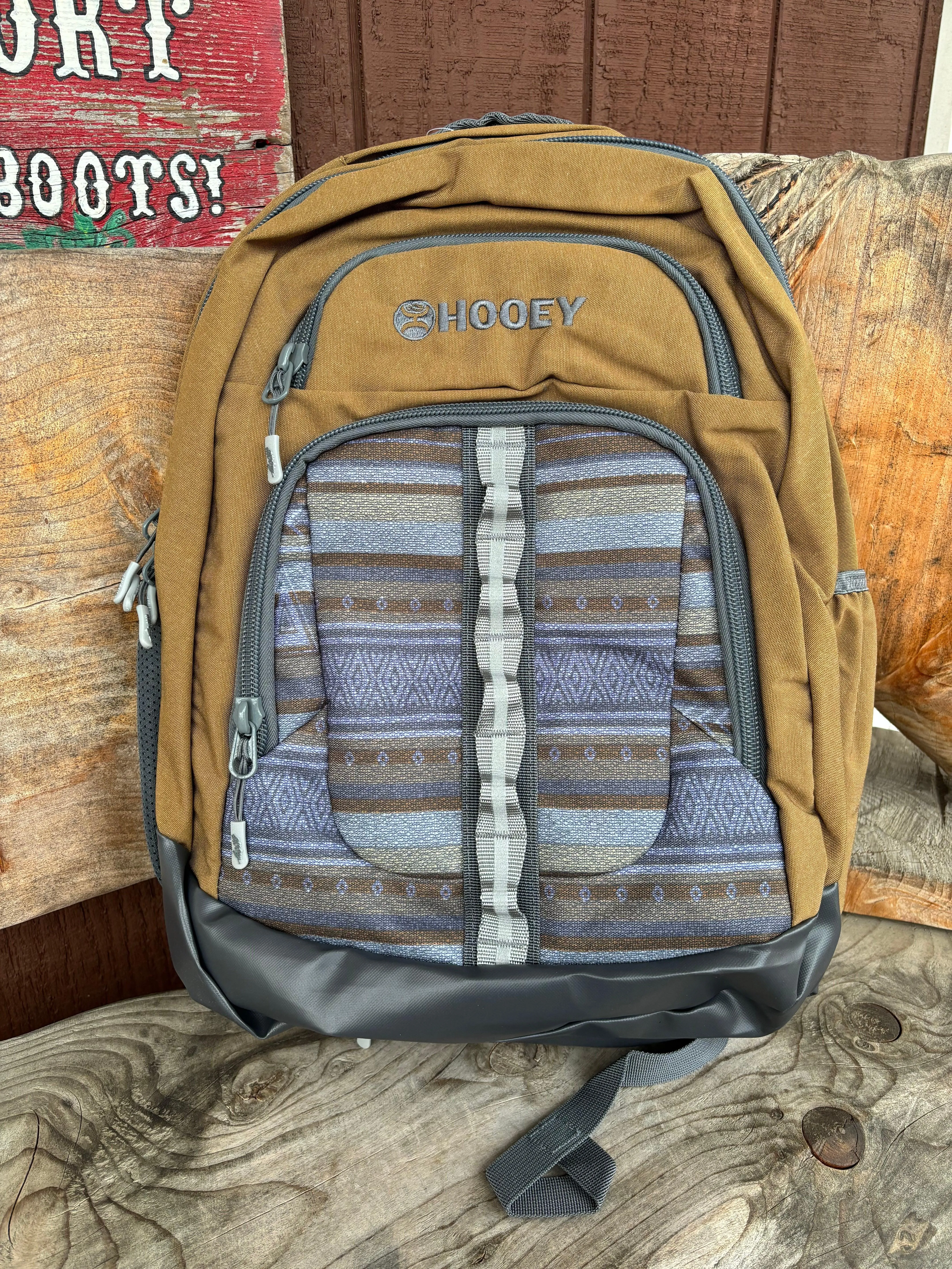 Hooey OX Tan Southwestern Aztec Print Backpack BP064TNGY