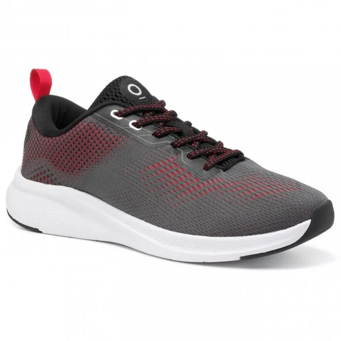 Hotter  Mens Sprint Charcoal Lace-Up Trainers