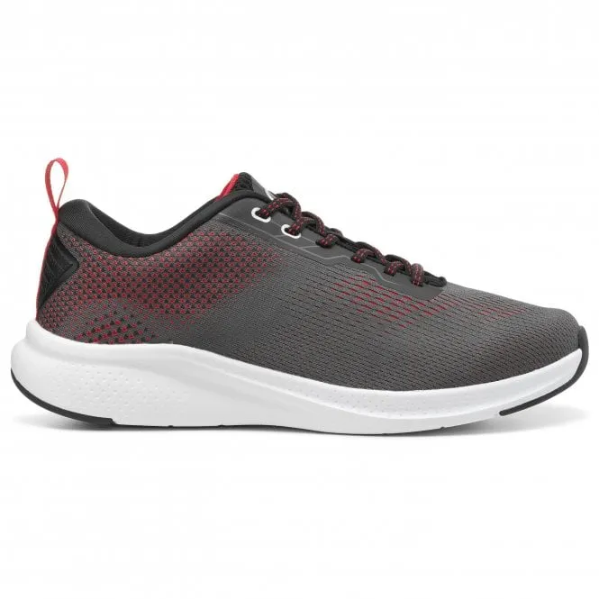 Hotter  Mens Sprint Charcoal Lace-Up Trainers