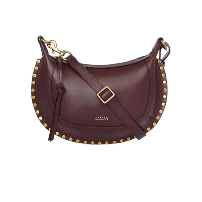 ISABEL MARANT OSKAN MOON SHOULDER BAG BURGUNDY