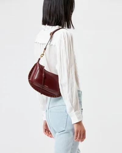 ISABEL MARANT OSKAN MOON SHOULDER BAG BURGUNDY