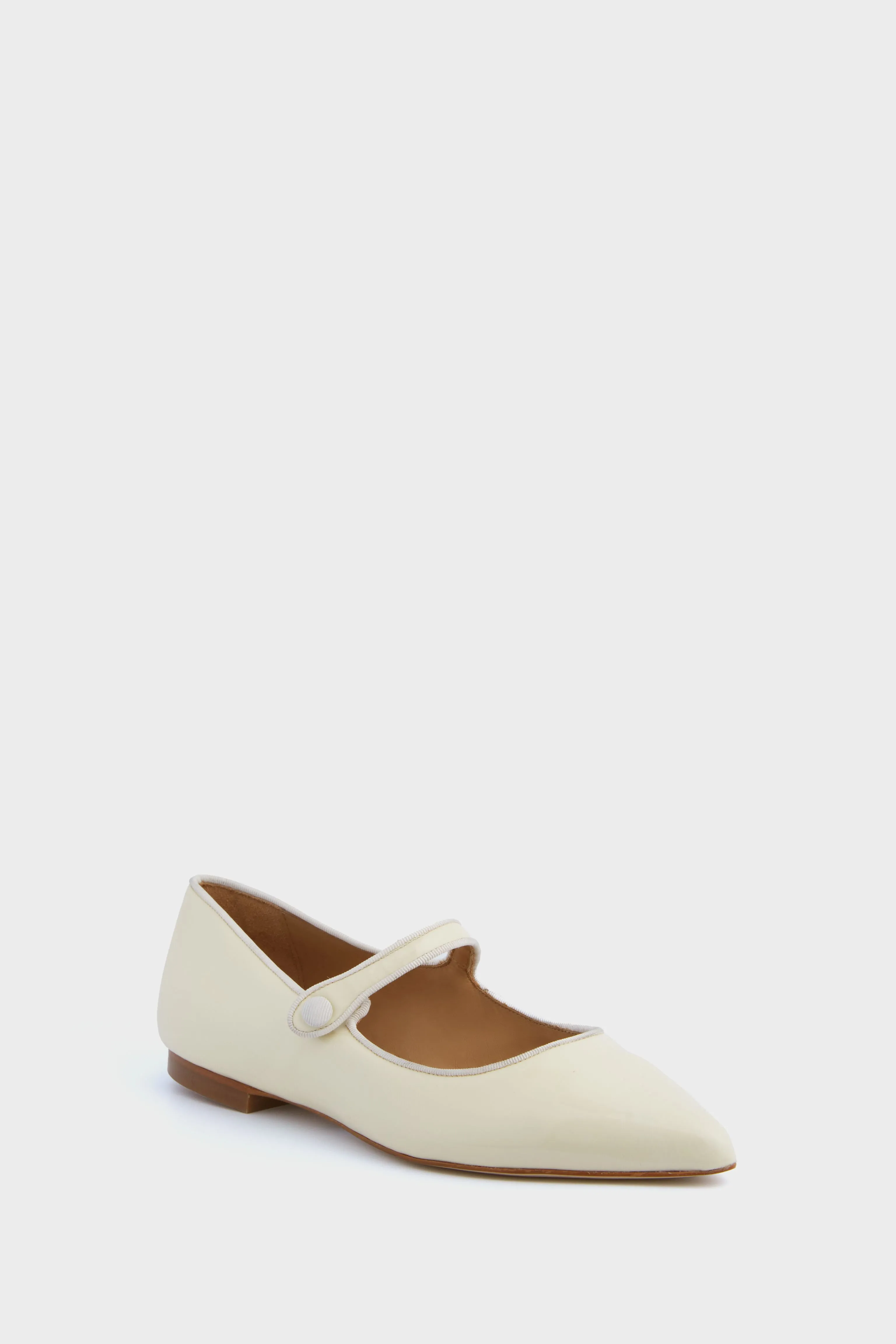 Ivory Patent Jane Flats