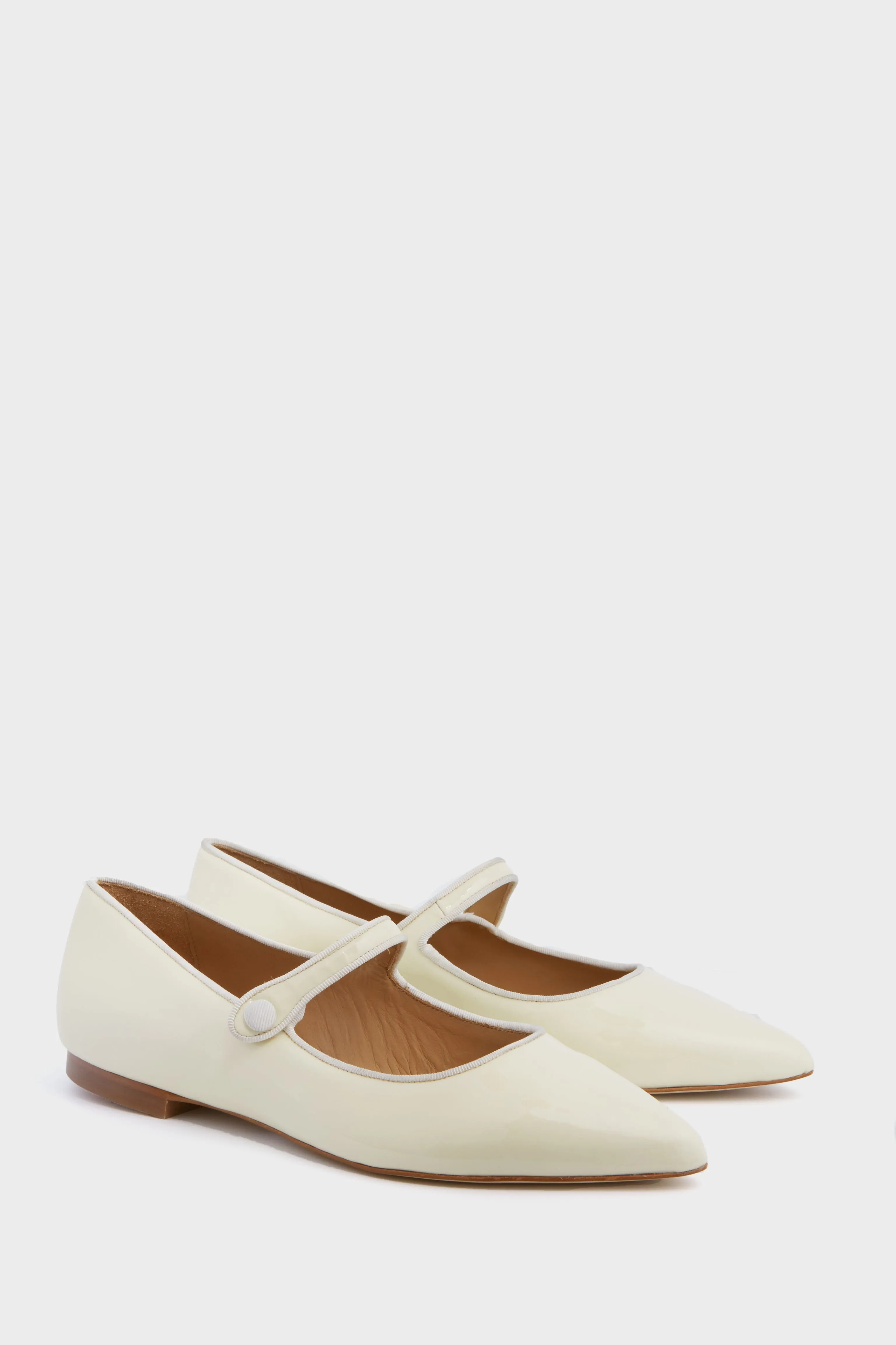 Ivory Patent Jane Flats