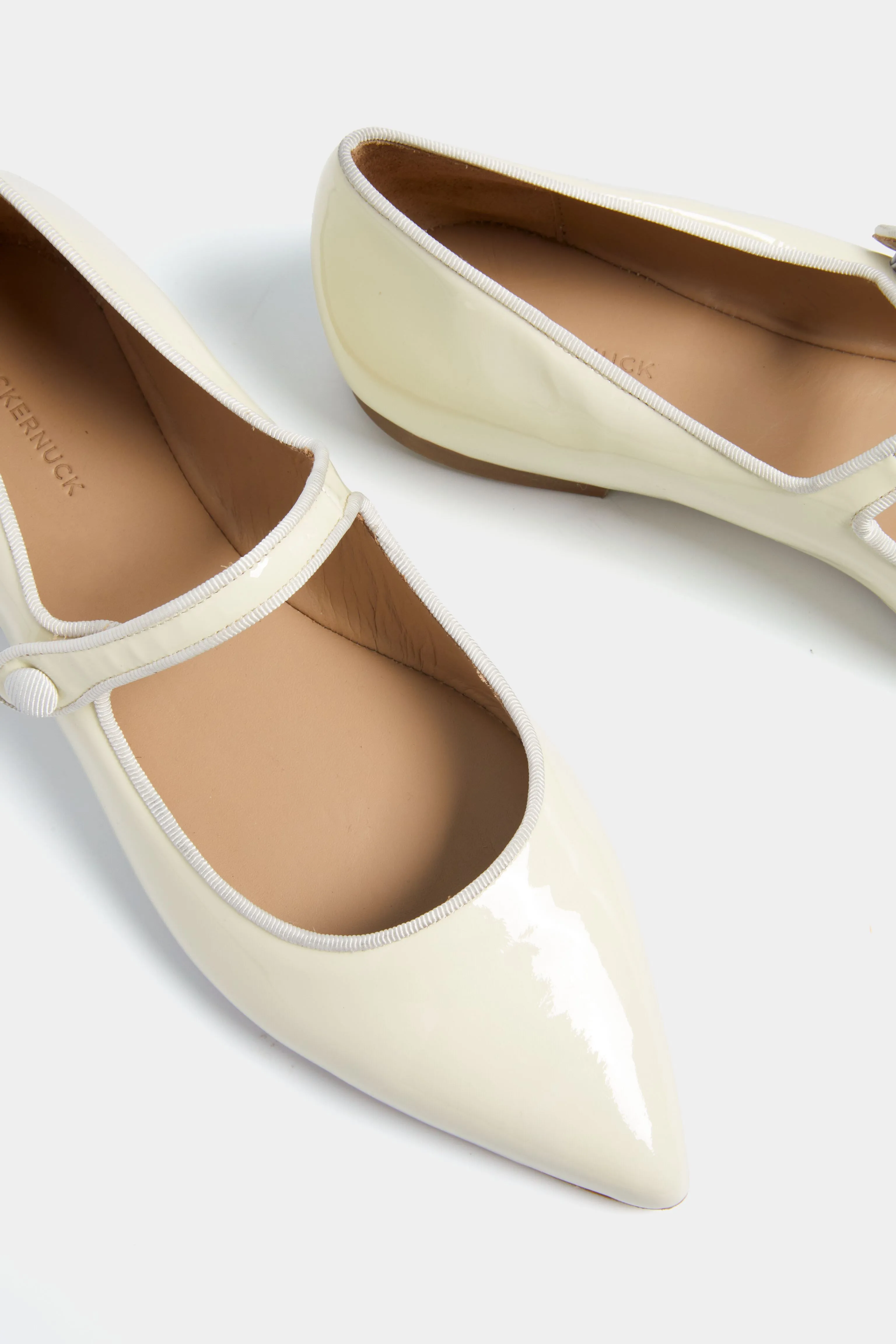 Ivory Patent Jane Flats