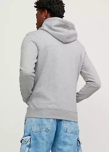 Jack & Jones JCOBLACK Logo Printed Hoodie | Grattan